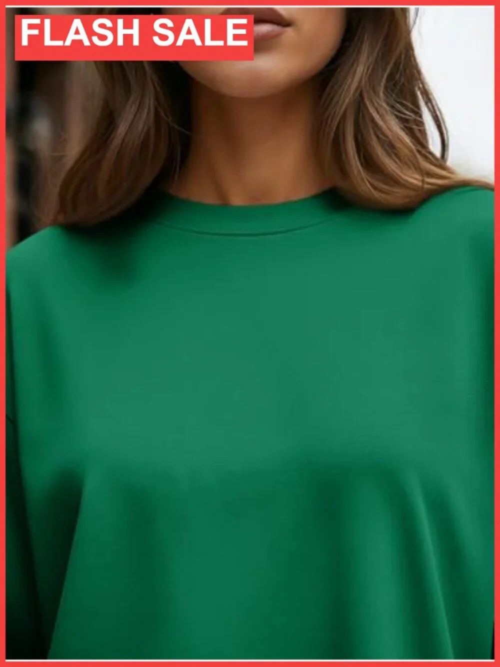 Oversized Long Sleeve Crew Neck T-Shirt Casual Fall Tee for Women